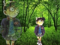 las, Detective Conan, postać, okulary