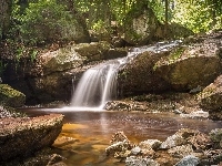 Rzeka Ilse, Saksonia-Anhalt, Kamienie, Niemcy, Powiat Harz, Las