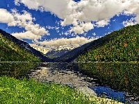 Lasy, Chmury, Góry, Jezioro