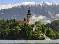 Lasy, Góry, Rzeka, Kościółek