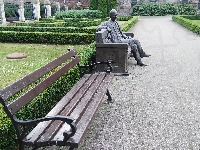 Kostrzewski, Park, Józef, Ławce, Rzeźba, Zamkowy, Na