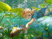 Ryby, Gra, Harpun, Połów, Woda, The Legend of Zelda, Breath of the Wild, Rośliny, Zelda, Postać