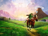 Chłopiec, Gra, The Legend of Zelda, Koń