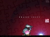Linux, okulary, światło, pingwin