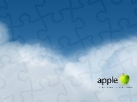 Apple, Logo, Chmury
