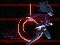 logo, Fate Stay Night, dziewczyna, sztylety