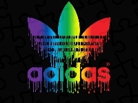 Logo, Kolorowe, Kapiące, Adidas