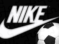 Logo, Piłka, Czarne, Tło, Nike