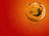 Logo, Pomarańczowe, Tło, Firefox