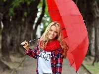 Luisana Lopilato, Blondynka, Jesień, Kobieta, Piosenkarka, Parasol