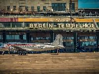 Niemcy, Lotnisko, Berlin, Bombowiec, Samolot