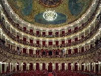 Manaus, Oświetlenie, Loże, Teatr, Siedzenia, Brazylia, Amazon Theatre, Żyrandol