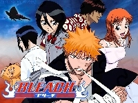 ludzie, miś, Bleach, napis, motyl