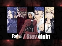 zdjęcia, ludzie, łańcuch, Fate Stay Night, napisy, papieros