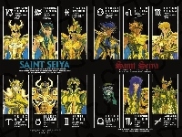 ludzie, Saint Seiya, zodiak, karty