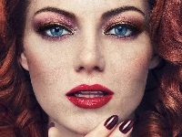 Makijaż, Kobieta, Emma Stone