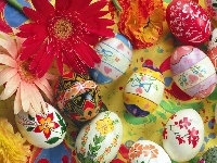 Malowane, Kwiaty, Wielkanoc, Kolorowe, Jaja