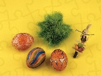 malowane, Wielkanoc, zajączek, jajeczka