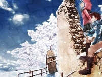 Śnieg, Dziewczyna, Chłopak, Manga Anime