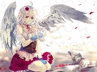 Manga, Anioł, Fantasy, Dziewczyna, Gołębie, Anime