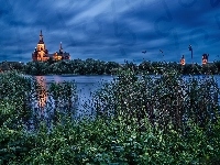 Kościół Mariacki w Stralsundzie, Niemcy, Stralsund, Jezioro Knieperteich