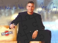 martini, George Clooney, czarny strój