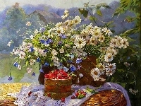 Martwa, Kwiaty, Bukiet, Natura