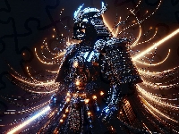 Maska, Lord Darth Vader, Grafika, Miecz, Star Wars, Zbroja