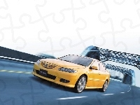Mazda 6, Żółta, Most
