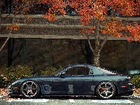 Parking, Mazda, RX-7, Drzewa