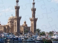 Meczet, Egipt, Kair, Łódki
