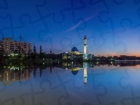 Meczet, Odbicie, Malezja, Masjid, Woda
