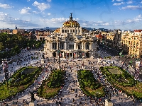 Meksyk, Dom Sztuki, Palacio de Bellas Artes, Domy, Plac