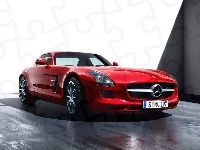 Mercedes Benz SLS, Czerwony, AMG