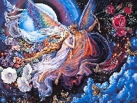 Łuk, Josephine Wall, Kobieta, Mężczyzna, Kwiaty
