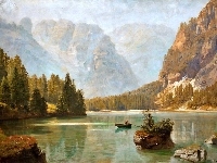 Mężczyzna, Jezioro, W Łódce