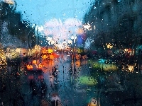 Deszcz, Miasto, Krople