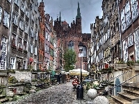 Miasto, Polska, Ulica, Kamienice, Gdańsk