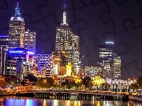 Miasto, Australia, Melbourne, Noc