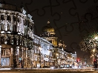 Miasto, Noc, Sankt Petersburg, Rosja, Ulica