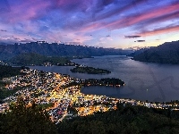 Miasto, Nowa Zelandia, Jezioro, Wakatipu, Queenstown