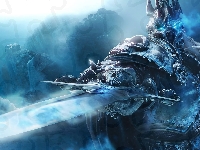 Miecz, Gra, Król Lich, Skały, Postać, World of Warcraft, Zbroja