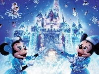 Miki, Śniegu, Disneyland, Myszka, Płatki