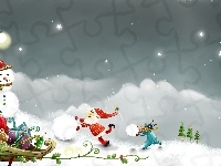 Mikołaj, Świąteczne, Boże Narodzenie, Bałwan