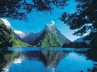 Milford Sound, Jezioro Góry, Nowa Zelandia