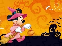 Minnie, Myszka, Miki, Halloween