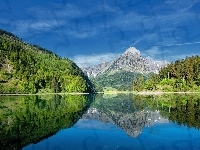 Mirror, Las, Kalidornia, Góry, Jezioro, Yosemite