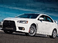 Mitsubishi Lancer, Biały, Samochód, Evolution