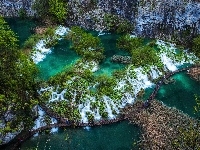 Mola spacerowe, Wodospady, Skały, Plitvice