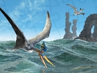 Pterozaury, Morze, Skały